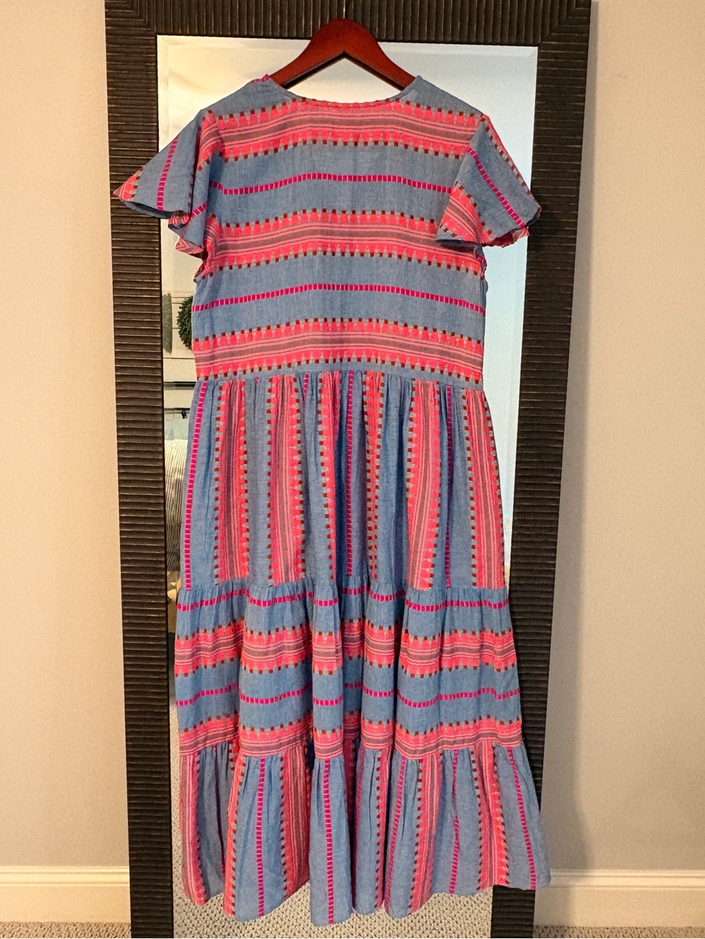 EUC Ivy Jane / Uncle Frank Tiered Midi Dress, sz M - Picture 3 of 6